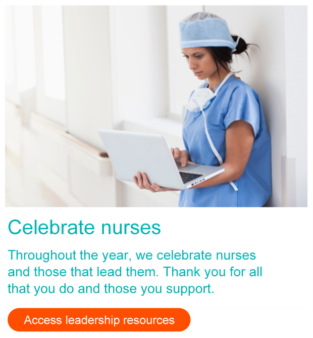 Image of nurse looking at laptop